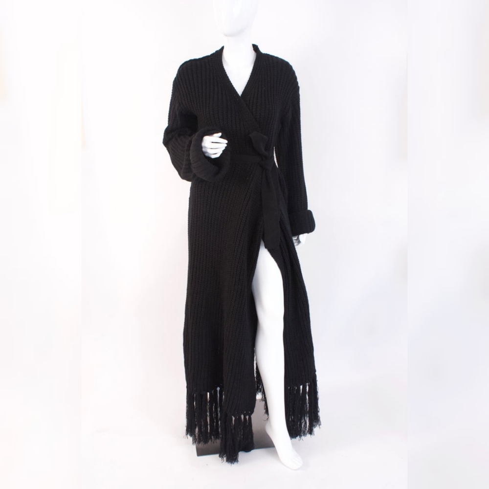 Hanifa Miya cardigan dress NWT in black size L/XL